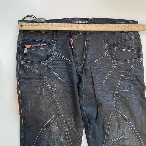 NWT Cipo & Baxx Men's Size 40x34 Zipp Jeans Dark Wash - Picture 5 of 7